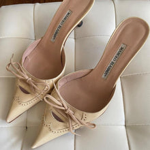 Manolo Blahnik Cream Heels
